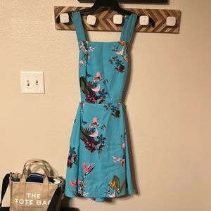 Ted Baker EUC, Ted Sz 2, US Sz 4-6. Blue w/ floral and bird princess. Skater cut